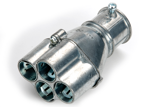 Bridgeport 4457-DC Mighty-Merge EMT To Quadruple AC or FMC Coupling 1″ To 3/8″