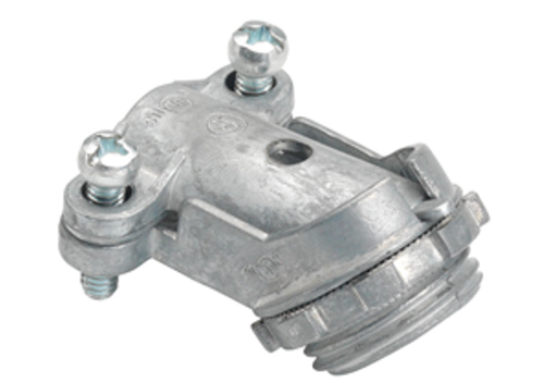 Bridgeport 803-DC2 1/2" 45 Deg Fmc Connector, Box of 25