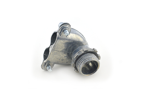 Bridgeport 830-DC2 3/8" Duplex 90 Deg Conn. Zinc, Box of 25