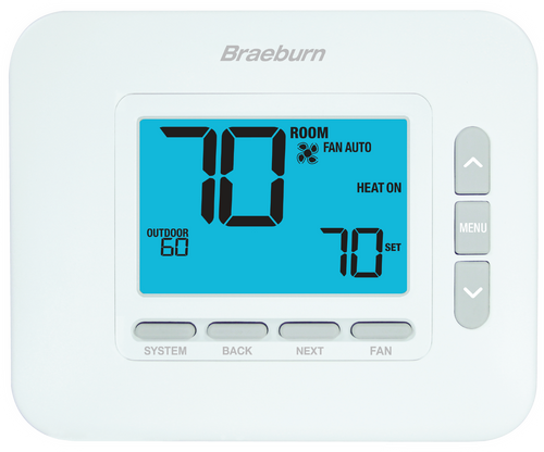 Braeburn 1232 Economy Thermostat Non-Programmable 3 Heat / 2 Cool