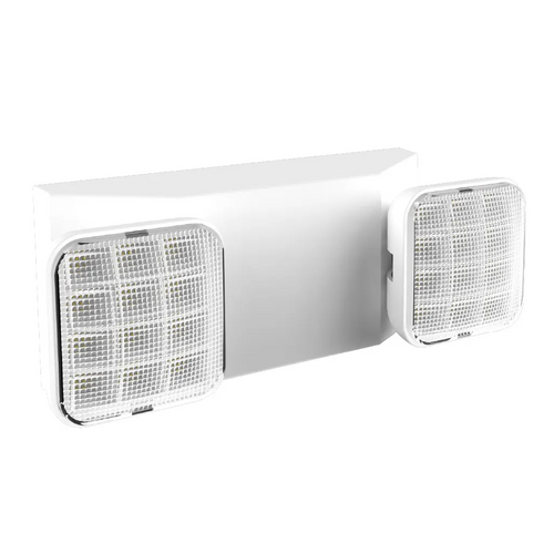 Halco 98041 Emergence Series Emergency Unit White Adjustable Thermoplastic Square Heads 90-min Battery Back Up 