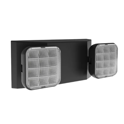 Halco 98048 Emergence Series Emergency Unit Black Adjustable Thermoplastic Square Heads with Remote Capacity and Self-test Self-diagnostics 90-min Battery Back Up 