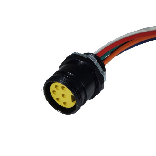 Remke 106BP0060M1 Mini-Link Receptacle, Male, 6B pole, 6' SS shell