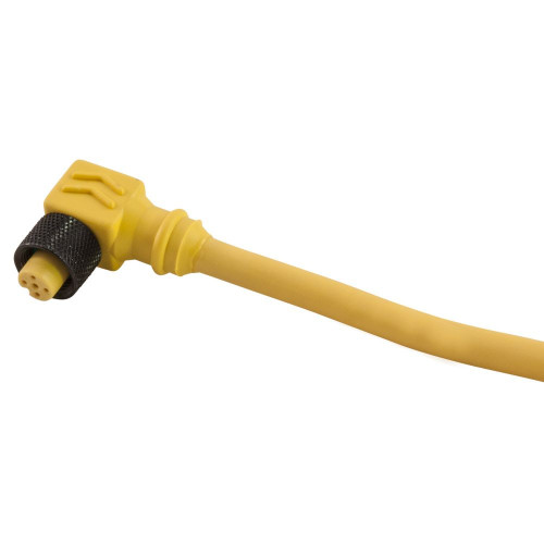 Remke 304C0066F Single Key (M12) Micro-Link Plug Assembly, PVC, Female 90 deg, 4 pole, 6.6', 18 AWG