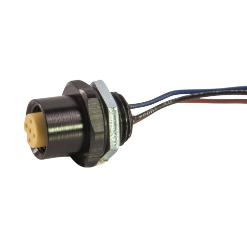 Remke 304R0010P Single Key Micro-Link Receptacle, Male, 4 pole, 1 FT, 1/4 IN NPT, 22 AWG