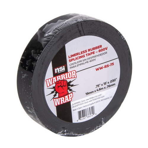 WarriorWrap WW-RS-75 Warrior Wrap Linerless Rubber Splicing Tape 30Mil .75" X 15'