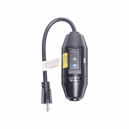 Eaton GFI11MN3 portable GFCI 5-15 3R Molded plug type Manual reset 120V