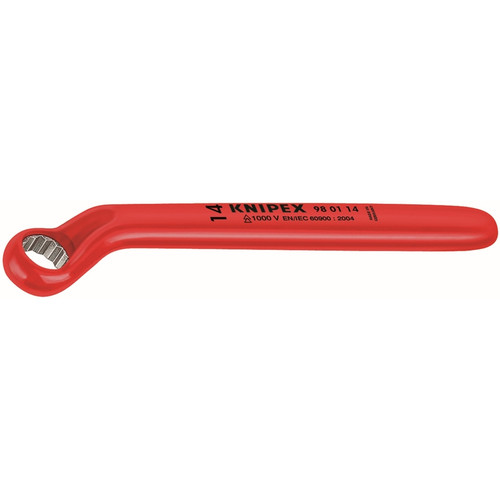 Knipex 98 01 07 6'' Offset Box Wrench-1,000V Insulated 7 mm