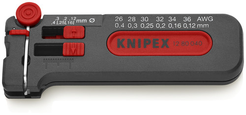 Knipex 12 80 040 SB Precision Mini Wire Stripper 26-36 AWG