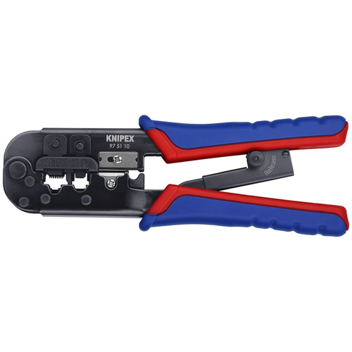 Knipex 97 51 10 7 1/2'' Crimping Pliers-Western Plug Type-Comfort Grip