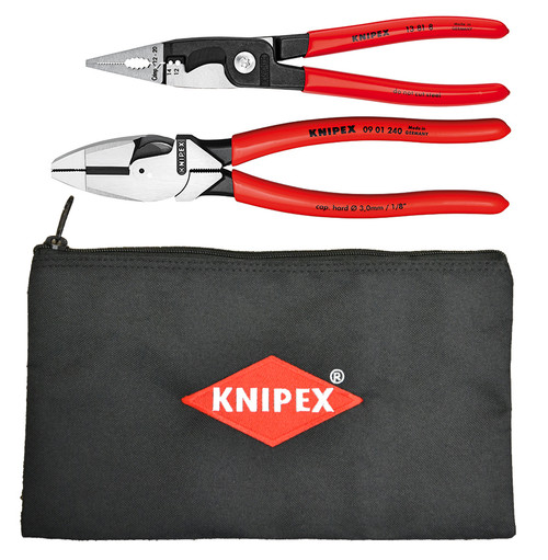 Knipex 9K 00 80 130 US 2 Pc Lineman's and Installation Set