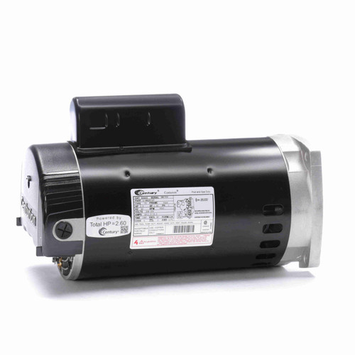 Century B2843 2 HP Pool Pump Motor 1 phase 3600 RPM 230/115 V 56Y Frame