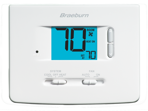 Braeburn 1020NC Builder Non-Programmable Thermostat 1 Heat / 1 Cool