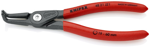 Knipex 48 21 J41 12" Internal 90° Angled Precision Circlip Pliers-Size 0