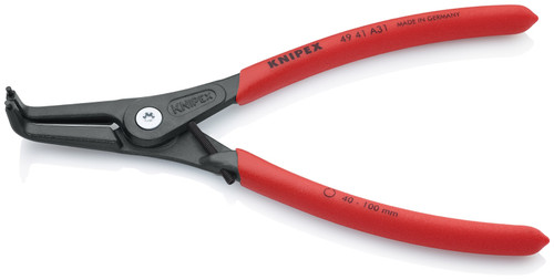 Knipex 49 41 A31 8 1/4" External 90° Angled Precision Circlip Pliers with Limiter-With Adjustable Opening