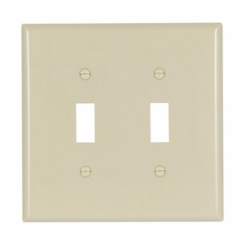 Eaton Wiring Devices 2039V Wallplate 2G Toggle Thermoset Mid IV