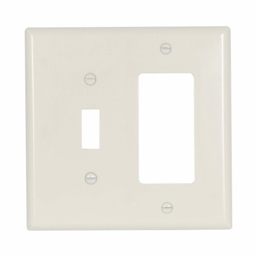 Eaton Wiring Devices 2053LA-SP Wallplate 2G Tog/Deco Thermoset Mid LA