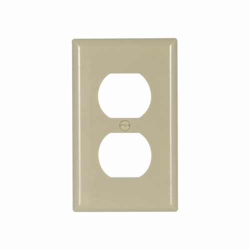 Eaton Wiring Devices 2132V-SP-L Wallplate 1G Duplex Recp Thrmst Std IV