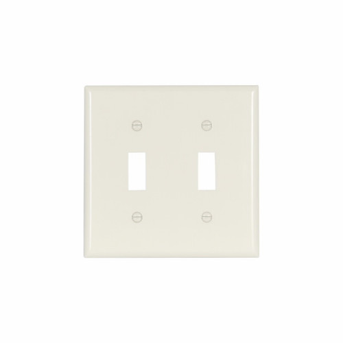 Eaton Wiring Devices 2139A-BOX Wallplate 2G Toggle Thermoset Std AL