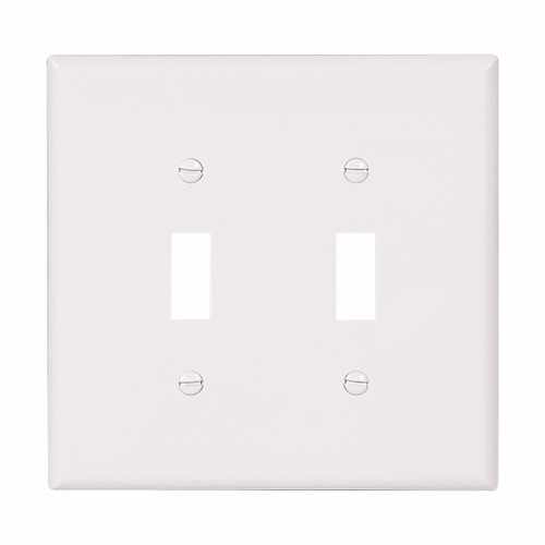 Eaton Wiring Devices 2149W-BOX Wallplate 2G Tog Thermoset Ovr WH