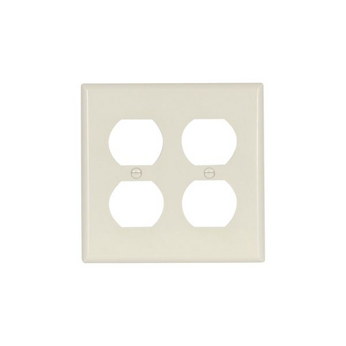 Eaton Wiring Devices 2150LA-BOX Wallplate 2G Dup Recp Thermoset Std LA