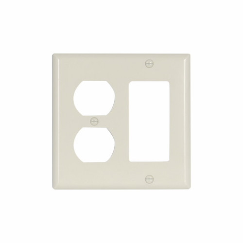 Eaton Wiring Devices 2157A-BOX Wallplate 2G Dup/Deco Thermoset Std AL