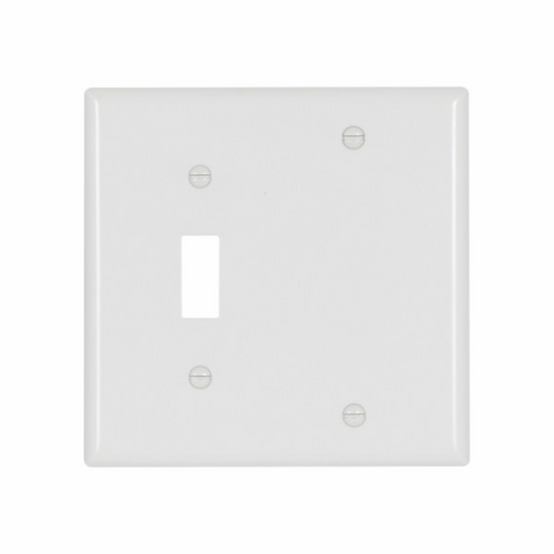 Eaton Wiring Devices 4171W-BOX Wallplate 2G Tog/Blnk Thrmst Std Deep WH