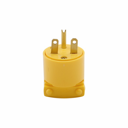 Eaton Wiring Devices 4866-BOX Plug 15A 250V 2P3W Vinyl Str YL