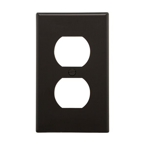 Eaton Wiring Devices 5132BK-SP Wallplate 1G Duplex Recp Nylon Std BK