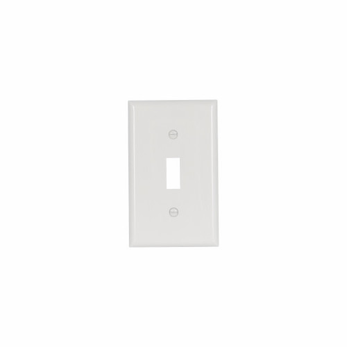 Eaton Wiring Devices 5134W Wallplate 1G Toggle Nylon Std WH