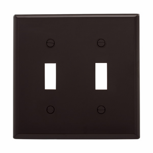 Eaton Wiring Devices 5139B-BOX Wallplate 2G Toggle Nylon Std BR