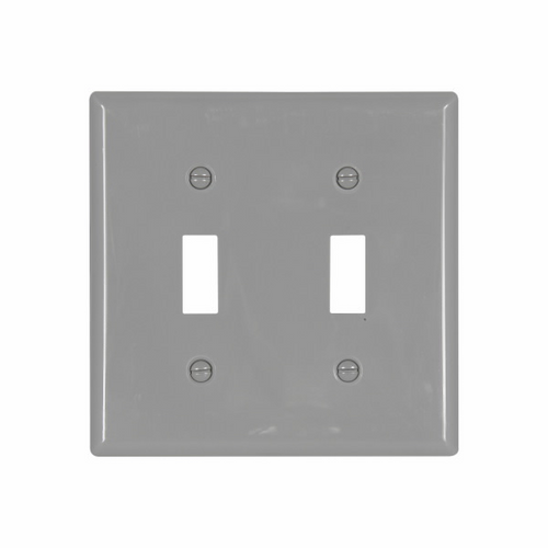Eaton Wiring Devices 5139GY-BOX Wallplate 2G Toggle Nylon Std GY