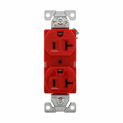 Eaton Wiring Devices 5362RD Recp Dup 20A125V 2P3W Const Grade B&S RD