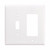 Eaton Wiring Devices PJ126W Wallplate 2G Toggle/Deco Poly Mid WH