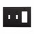 Eaton Wiring Devices PJ226BK Wallplate 3G 2Toggle/Deco Poly Mid BK