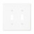 Eaton Wiring Devices PJ2W Wallplate 2G Toggle Poly Mid WH