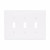 Eaton Wiring Devices PJ3W Wallplate 3G Toggle Poly Mid WH