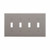Eaton Wiring Devices PJ4GY Wallplate 4G Toggle Poly Mid GY