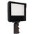 Halco 22908 LED Sektor Floodlight Bronze with Lens Shift Technology Lumen Selectable (7800-14800Lm/60-80-100W) Color Selectable (3K-4K-5K) 120-277VAC 0-10V Dimming Adj Beam Angle 55 75 or 90 Deg 3Pin Receptacle Slip Fitter & Trunnion Mount 