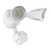 Halco 25594 Patrol LED Security Flood Dual Heads With Motion Sensor-PC Lumen & CCT Selectable 10W-15W-20W 1300-2900lm 3K-4K-5K 120-277VAC White Finish