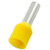 Morris Products 12754B Nylon Insulated Ferrules - Din Standard - 10 Awg .472" Pin Length Yellow Bulk Bag