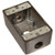 Morris Products 36014 Weatherproof Boxes - One Gang 18.3 Cubic Inch Capacity - 3 Outlet Holes 1/2" Bronze