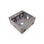 Morris Products 36340 Weatherproof Boxes - Two Gang 30.5 Cubic Inch Capacity - 7 Outlet Holes 3/4" Gray