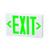 Morris Products 73014 LED Exit Sign Green LED White Housing