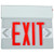 Morris Products 73311 Surface Mount Edge Lit Exit Sign Single Sided Legend Red LED White Housing