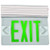 Morris Products 73316 Surface Mount Edge Lit Exit Sign Single Sided Legend Green LED White Housing
