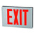 Morris Products 73343 Cast Aluminum LED Exit Sign - Red LED - Black Housing - Aluminum Face