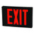 Morris Products 73344 Cast Aluminum LED Exit Sign - Red LED - Black Housing - Black Face