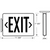 Morris Products 73516 LED Exit Sign Red LED White Housing Battery Backup Remote Capable with Self Diagnostic