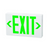 Morris Products 73518 LED Exit Sign Green LED White Housing Battery Backup Remote Capable with Self Diagnostic